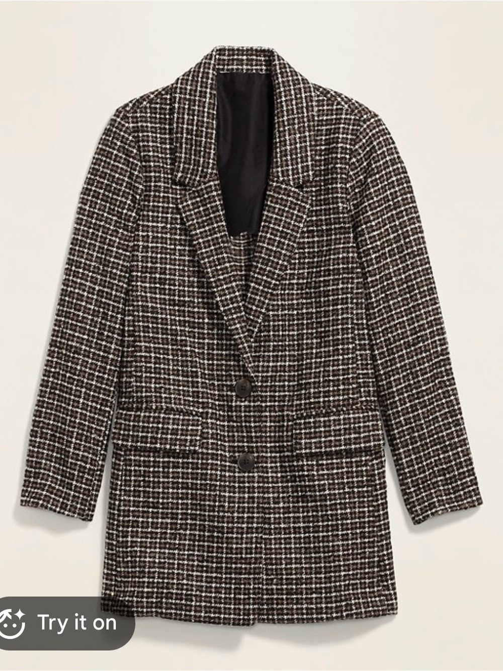 Old Navy Oversized Plaid Blazer